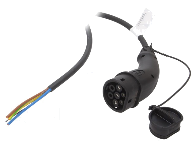 Kabel: eMobility; 1x0,5mm2,3x6mm2; 250V; 11kW; IP44; draden,Type 2 Kabel: eMobility; 1x0,5mm2,3x6mm2; 250V; 11kW; IP44; draden,Type 2